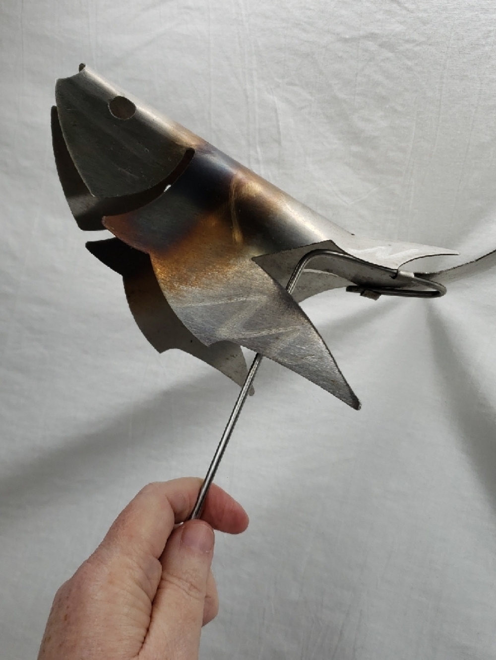 Sheet Metal Fish Art Garden Stake
